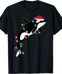 Funny Orca Killer Whale Santa Hat Christmas Sea Animals T-Shirt