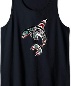 Orca Killer Whale Pacific Northwest Alaska Native American Tank Top