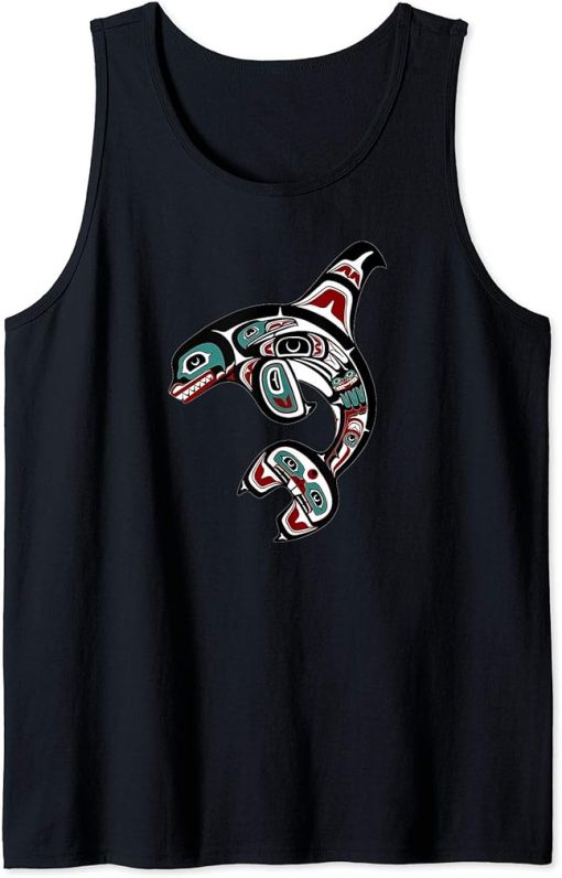 Orca Killer Whale Pacific Northwest Alaska Native American Tank Top