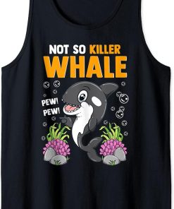 Funny Not So Killer Whale Sea Panda Orca & Marine Life Lover Tank Top