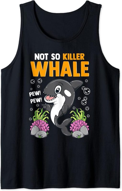 Funny Not So Killer Whale Sea Panda Orca & Marine Life Lover Tank Top