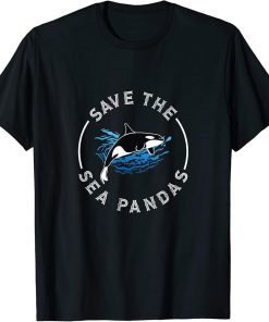 Save the sea pandas Orca Whales Heart killer whale T-Shirt